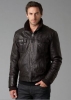 7 For All Mankind Men's Leather Bomber Jacket 