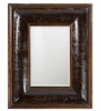 Distressed Faux Leather Rectangular Wall Mirror 