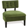 Avenue Six Curves Button Chair, Spring Green Velvet