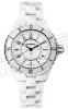 Chanel J12 Model H1628 Ladies 33MM White Ceramic with Diamond Hour Markers 