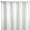 Metro White Fabric Shower Curtain by Croscill