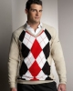 Burberry Golf Argyle Merino Wool Sweater 